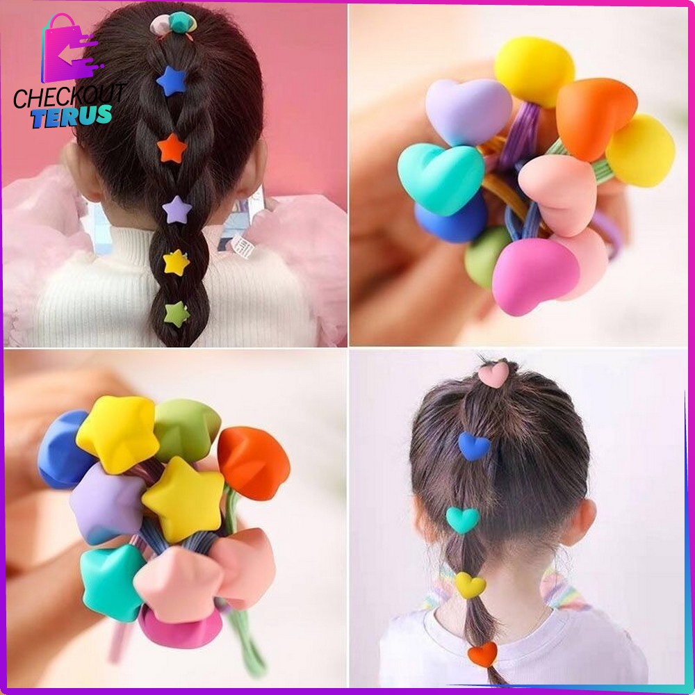 CT C331 Ikat Rambut Korean Style 10IN1 Aksesoris Fashion Rambut Cewek Kunciran Rambut Anak Perempuan Lucu