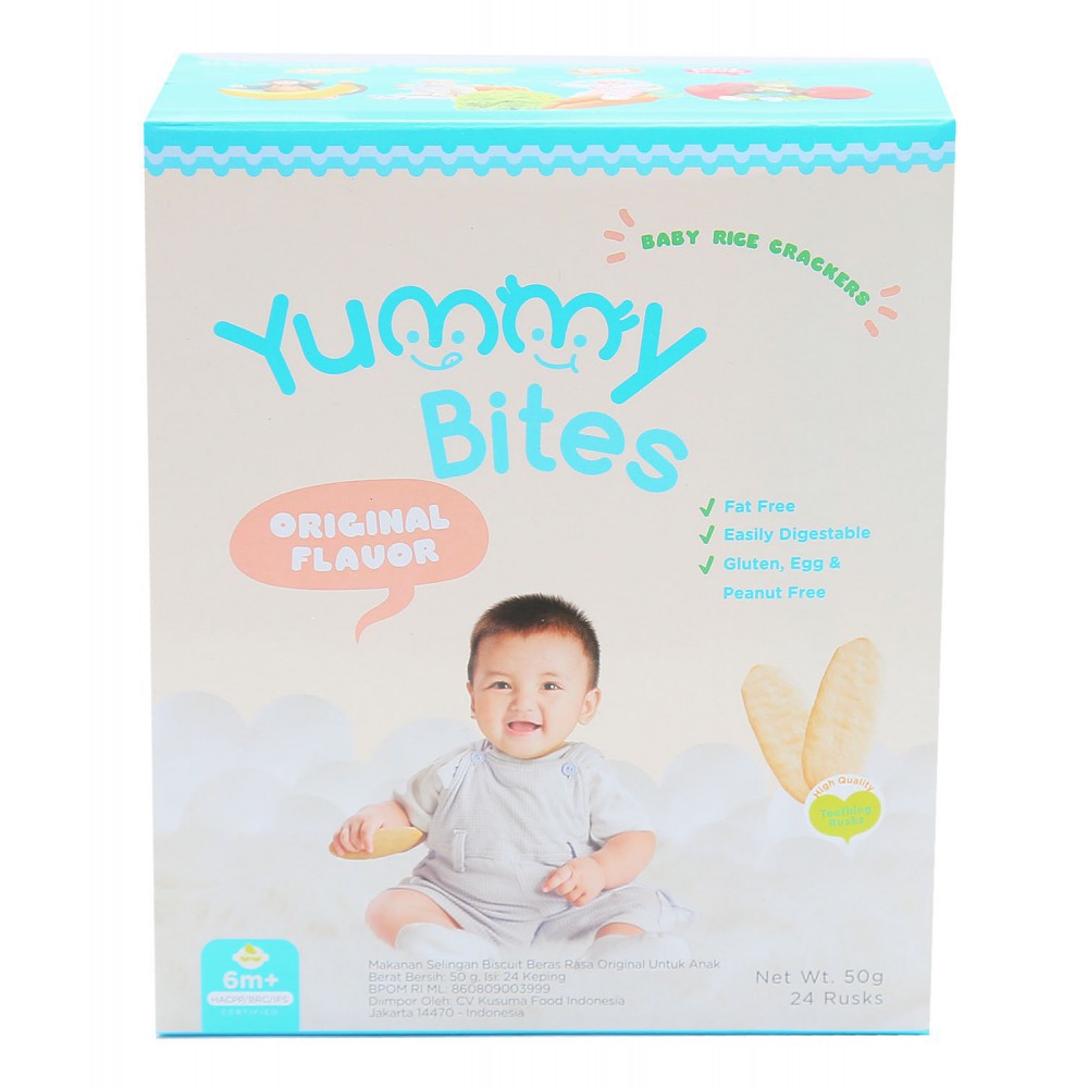 Yummy Bites Rice Cracker Snack Bayi 50 gr - Tersedia Pilihan Rasa