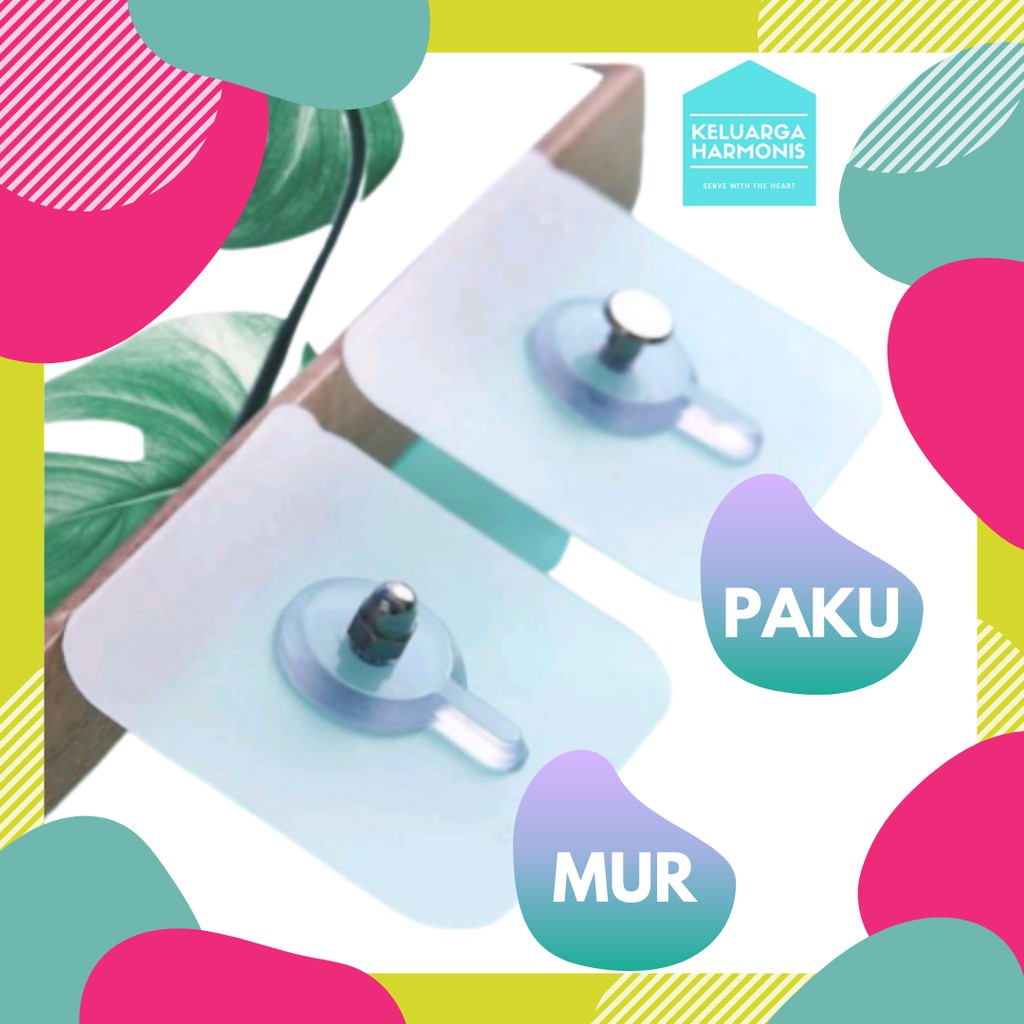 Gantungan Rak Baju Tempel Mur / Paku / Tempelan Socket