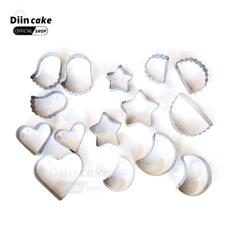 Cetakan kue kering Stainless cookies cutter 1 Set