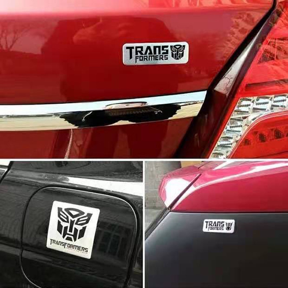 Transformers Sticker Emblem Dekorasi Mobil Motif Transformers 3D Bahan Aluminum Alloy