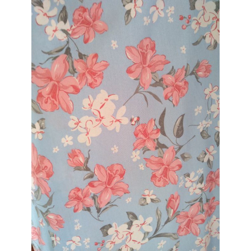 grosir kain Rayon premium motif bunga