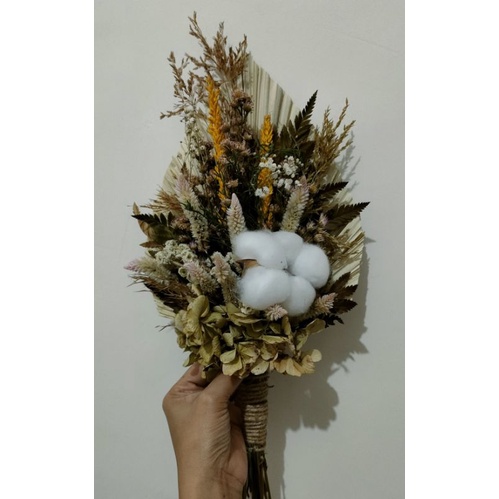 buket palem - buket bunga kering - buket prewedding kode.plm02