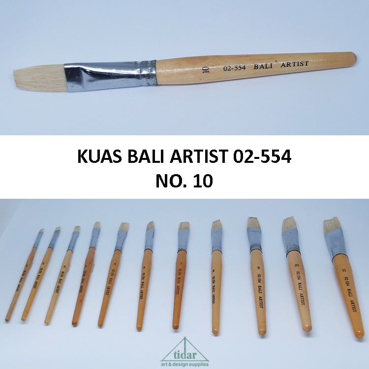 

Brush / Kuas Bali Artist 02-554 Bristle Gepeng / Datar / Flat No. 10