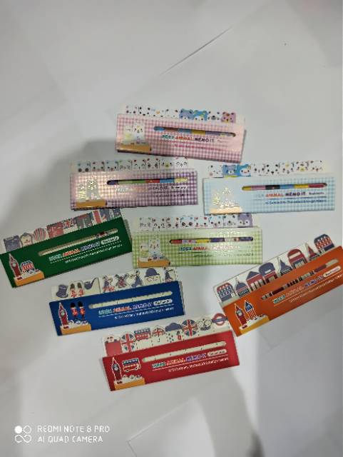 Pembatas Buku Kertas Sticky Notes Stick Note Karakter Lucu Stick Marker Memo isi120