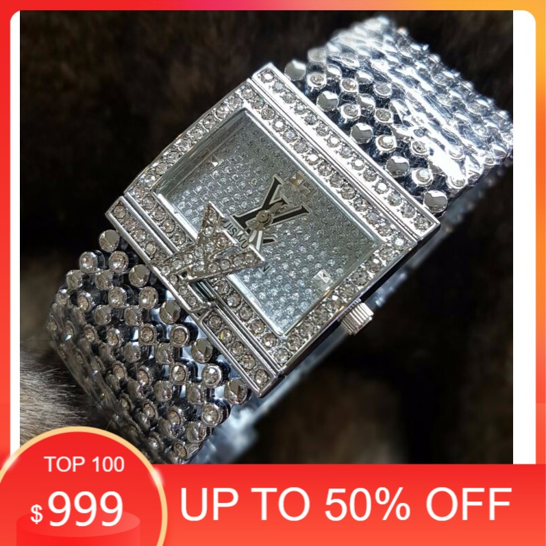 COD JAM TANGAN LV MERICA SILVER  ** FREE BOX KANCING ** #LV001#