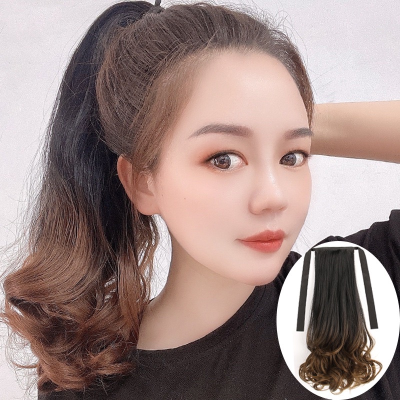 Hair clip pony tail ponitail kuncir ekor kuda korea curly tali 40cm