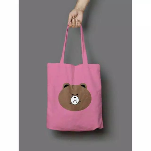 Girlshop10 - Tote Bag Tas Wanita Totebag Korea Resleting Motif Bear Tas Bahu