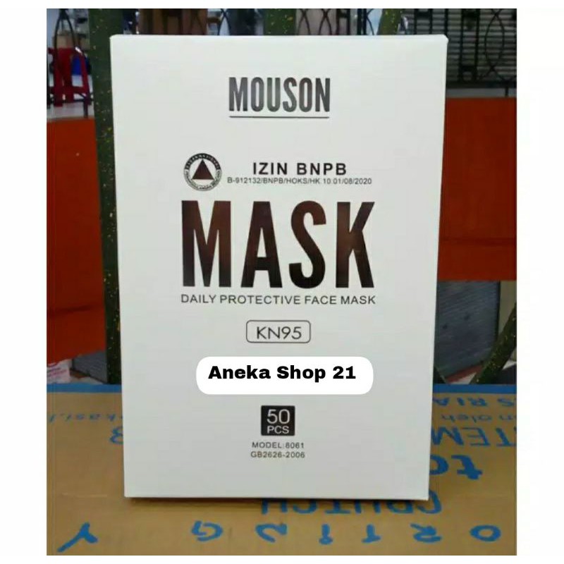 Masker KN95 5ply Mouson - Makser Premium - isi 50 pcs - Makser 5 Ply