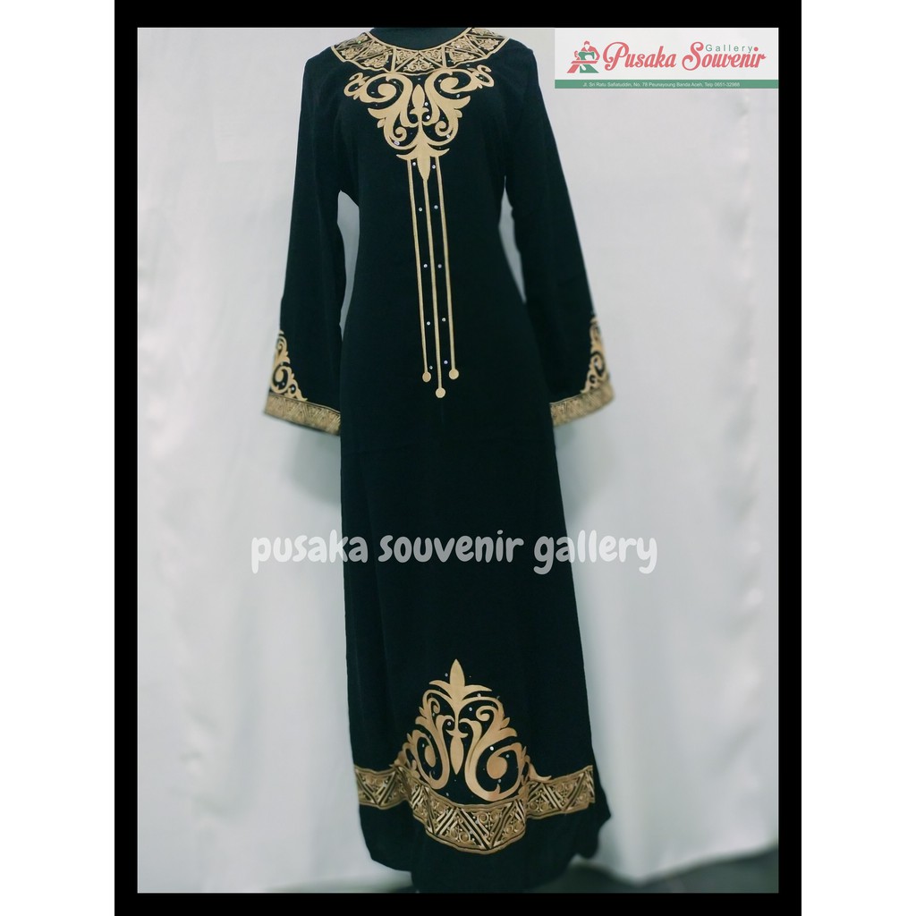 BAJU GAMIS WANITA MOTIF KHAS ACEH | Gamis Kerawang