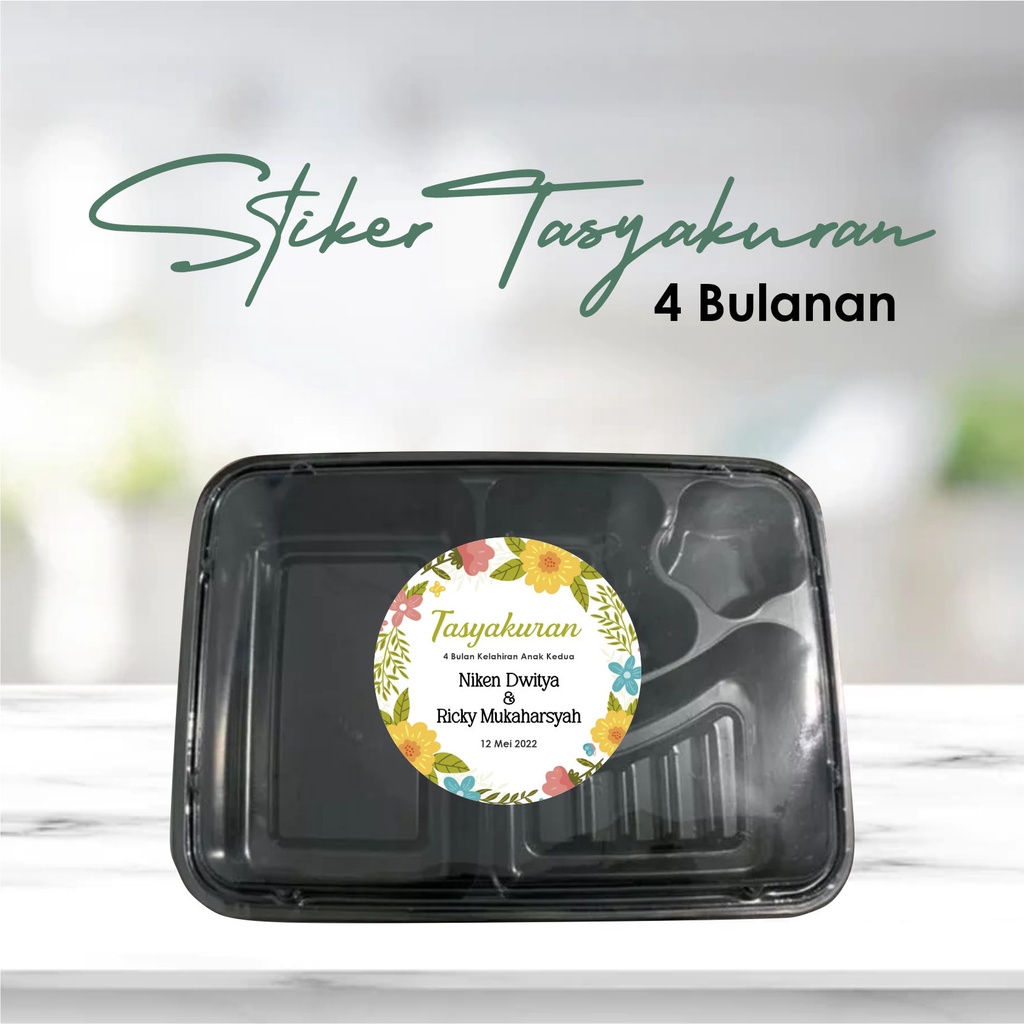 

Cetal Stiker Label Syukuran Tasyakuran 4 Bulanan