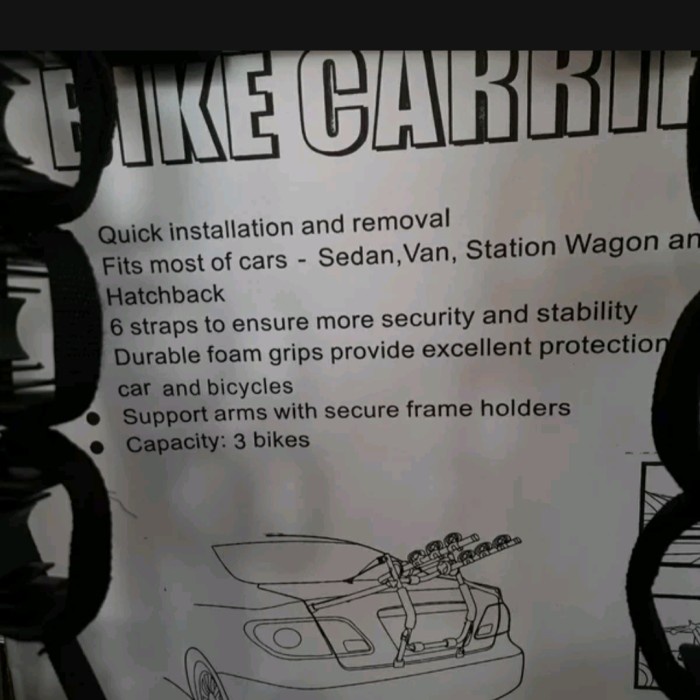 Aksesoris Sepeda - Bike Carrier United Taiwan 3 Sepeda - Bike Rack - Rak Sepeda Di Mobil