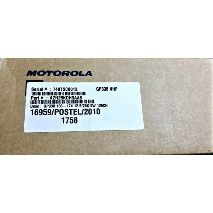 GP338 / GP 338 VHF HT Handy Talkie Motorola Ori Garansi Resmi 1 Tahun