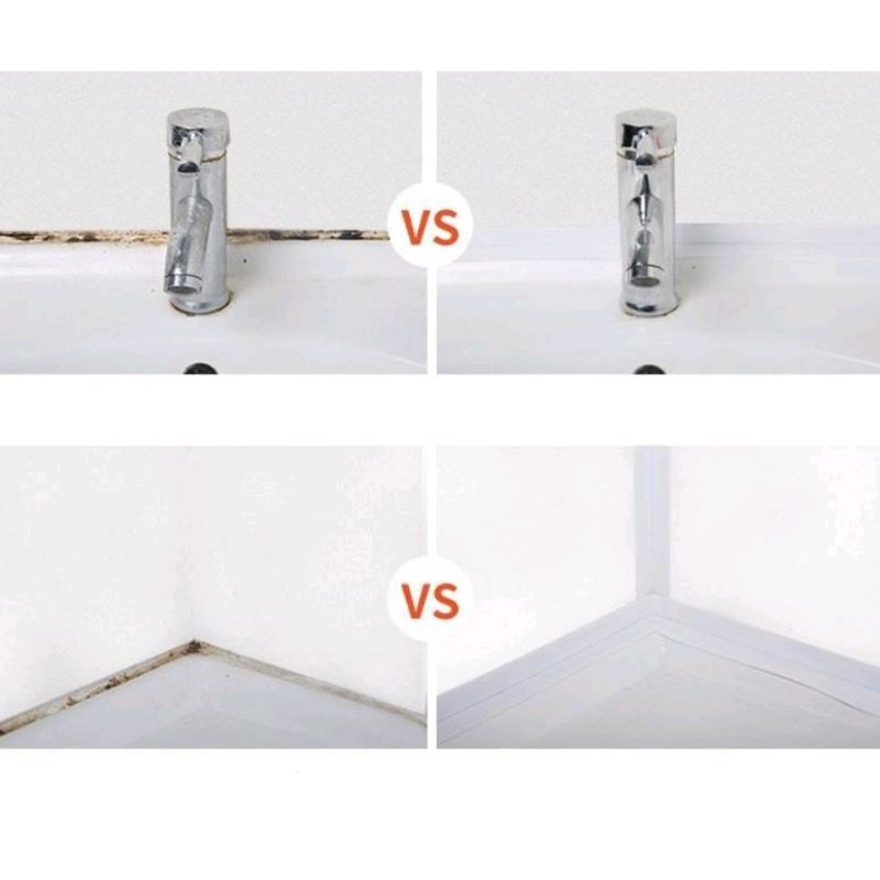 Seal Tape Protection Penutup Celah Siku Wastafel Dapur Karet Pintu