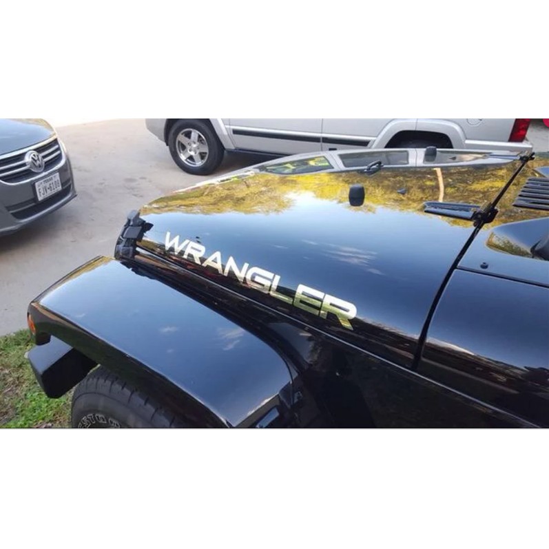 Stiker Wrangler Jeep Chrome Silver