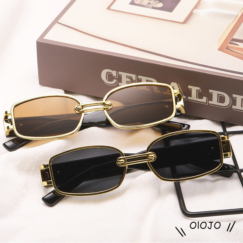 Kacamata Hitam Korean Fashion Ulzzang Gaya Wanita Rectangle Shades Retro Kaca Mata Gaya Sunglasses - ol