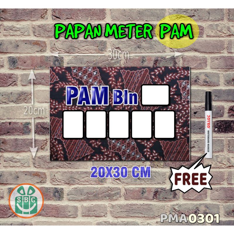 

Stokastik Papan Meter Listrik PLN PAM motif Unik - Batik 01
