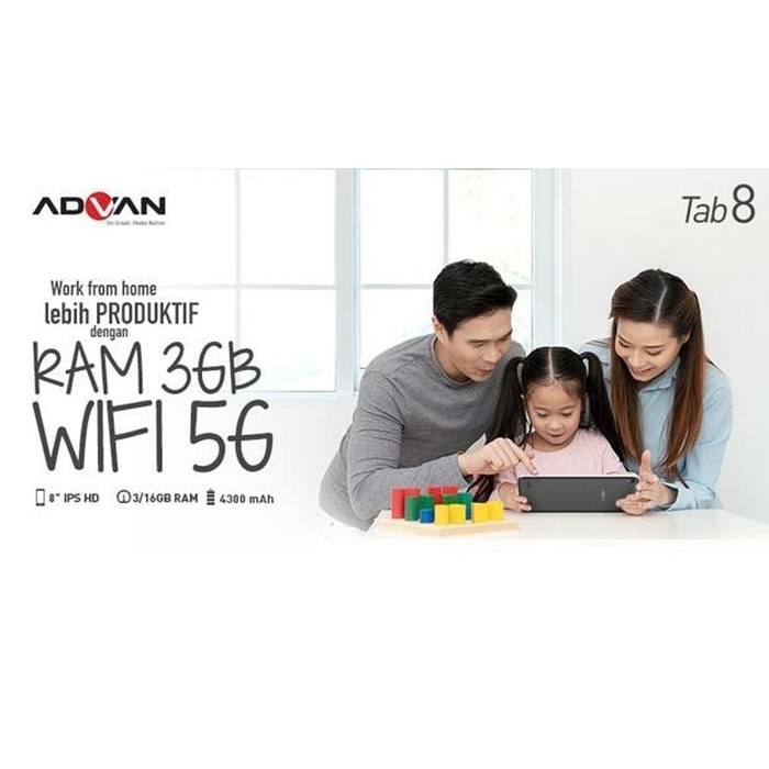 ADVAN TAB 8 BELAJAR PLUS 3/32 RAM 3GB ROM 32GB GARANSI RESMI