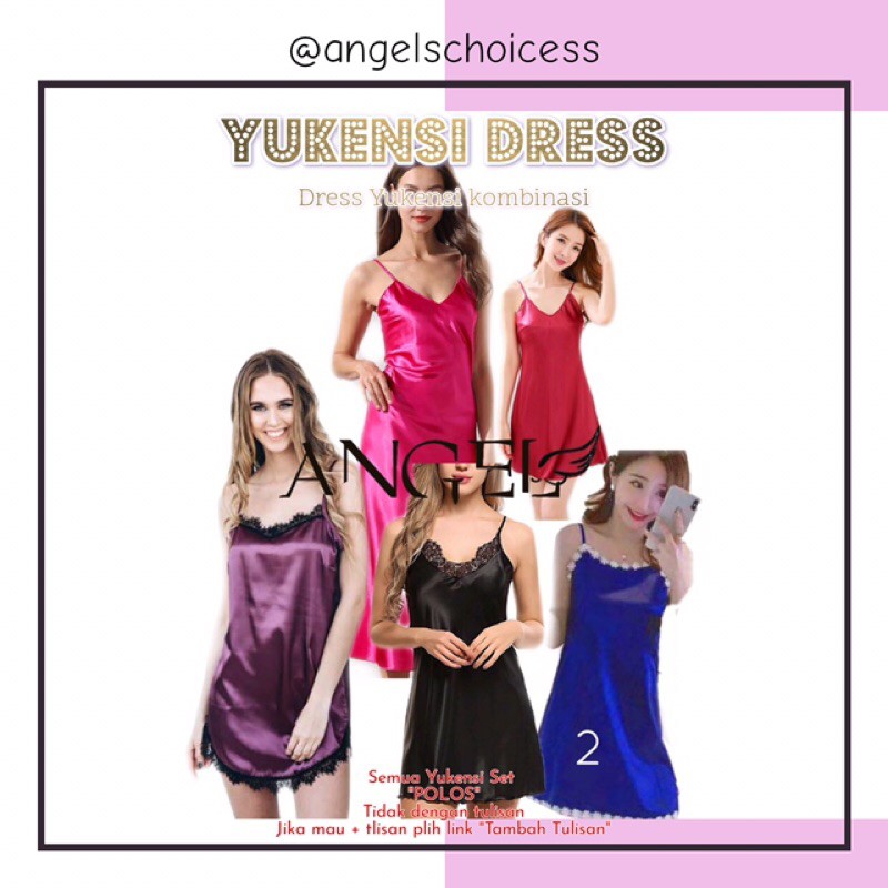 YUKENSI DRESS SATIN  WANITA