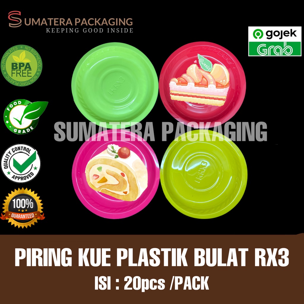 PIRING PLASTIK KECIL KUE isi 20pcs - PIRING MIKA - PESTA RX3 LK MEDAN GROSIR