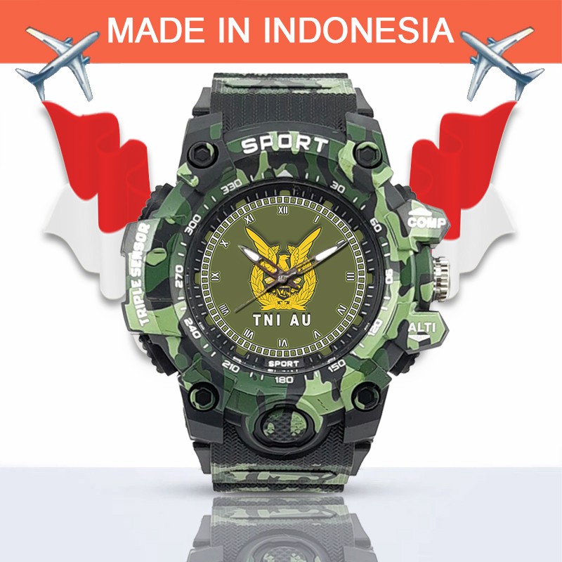 (SPECIAL EDITION) JAM TANGAN LOGO TNI-AU WATER RESISTANT NO.6