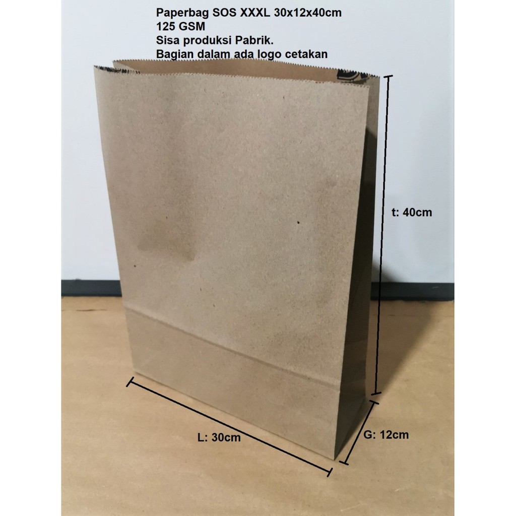 

Kantong Kertas Coklat 30x12x40 Missprint sisa Pabrik Kantong Souvenir Food Packaging Makanan A3