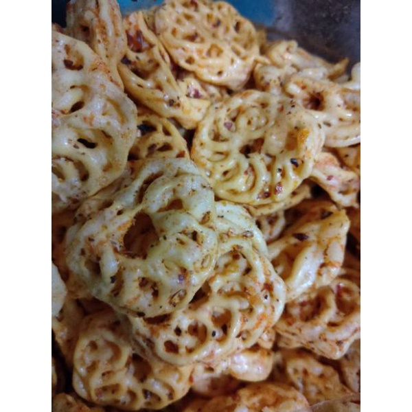 

Korzaln Kerupuk Seblak Mawar Super Pedas Kemasan 250G