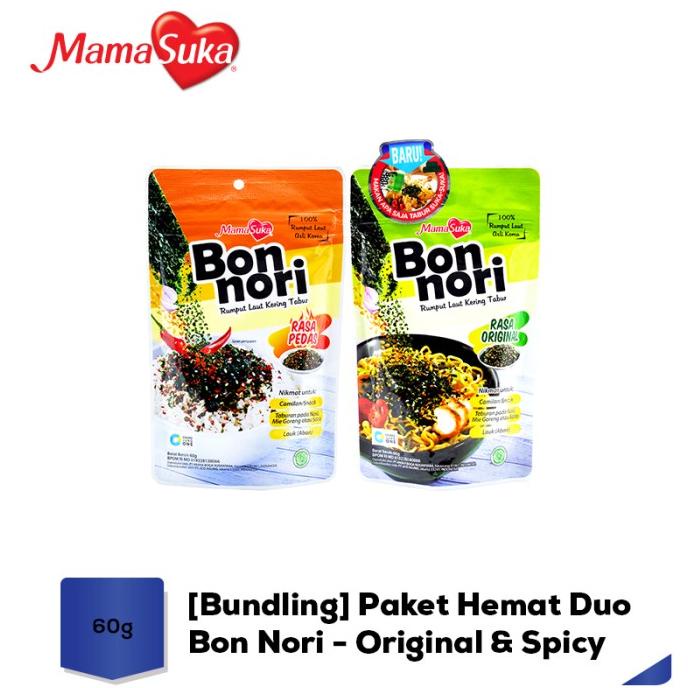 

[Bundling] Paket Hemat Duo Bon Nori 60 gr - Original & Spicy