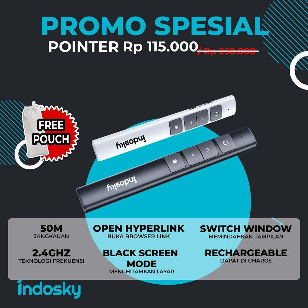 PROMO SPESIAL Indosky Pointer Original | Pointer Presentasi | Presenter Laser Pointer | Pointer Wireless | Pointer WiFi | Pointer Indosky | Indosky Presenter Laser Pointer | Pointer Original | Pointer Projector | Pointer Presentation