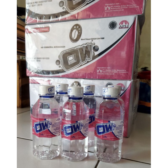 Ow Water Air Mineral Oksigen Tinggi paket 12 btl @ 288 ml