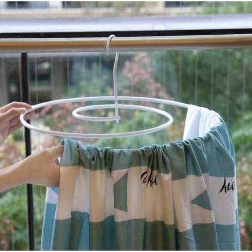 SerbaGrosirMurah 100 Hanger Spiral Gantungan Jemuran Sprei Handuk Selimut Multifungsi