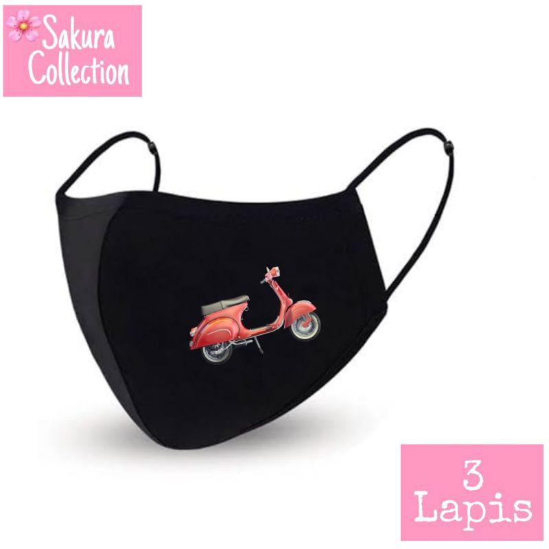 Masker kain 3 Lapis - Vespa