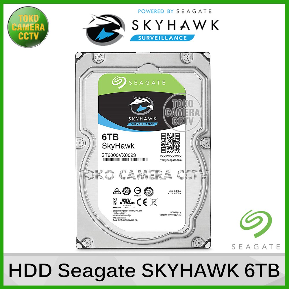 Hard Disk Seagate Skyhawk 6TB Khusus CCTV / Harddisk Seagate Skyhawk 6 Terra