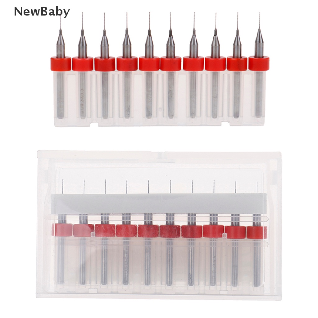 10pcs / set Mata Bor micro mini Bahan carbide CNC Untuk Papan Sirkuit PCB bits