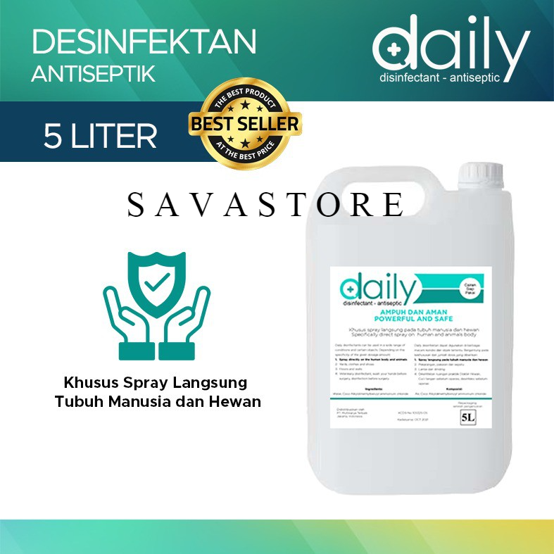 DESINFEKTAN REGULER DISINFEKTAN ANTISEPTIC ANTI BACTERIAL 5 LITER 5L - GOJEK/GRAB [INSTANT/SAMEDAY]