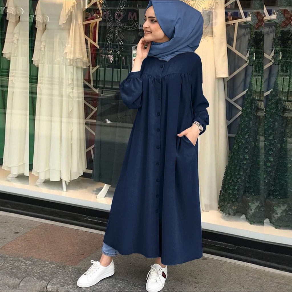 HOPYLOVY - YUMIKA SYAKILA LONG DRESS TUNIK PANJANG WANITA