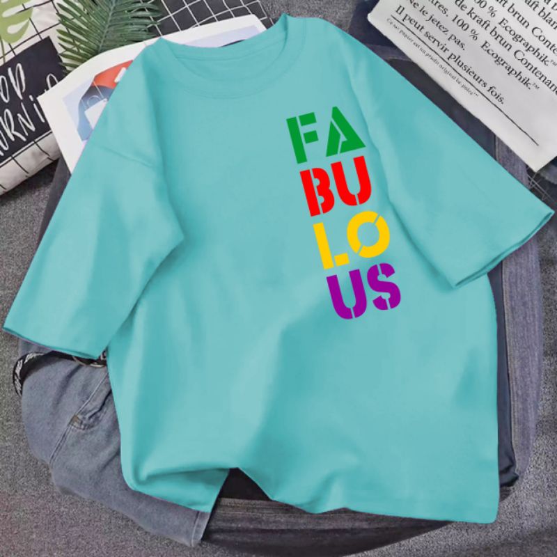 ATASAN OVERSIZE WANITA FABULOUS HIJAU MINT | ATASAN OVERSIZE WANITA MURAH | BAJU WANITA LUCU | BAJU 