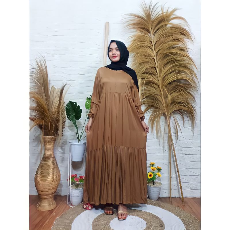 gratis ongkir gamis rayon tuil