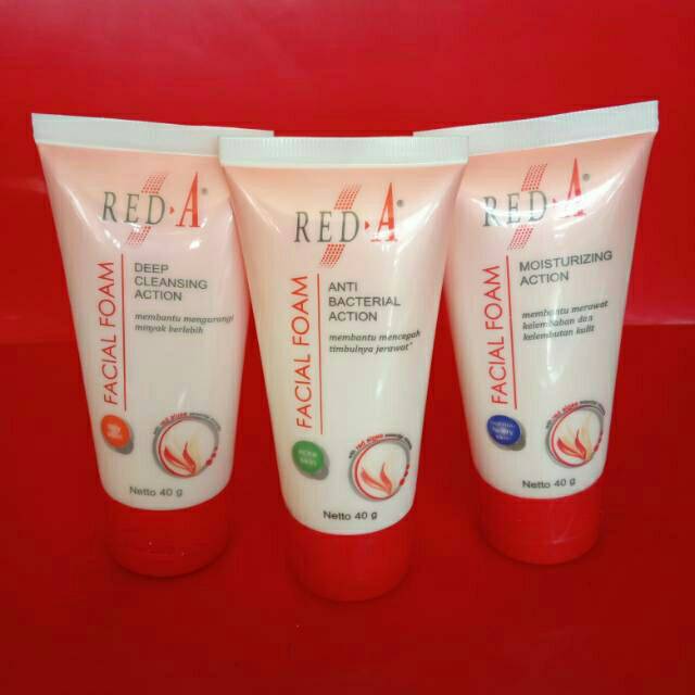 Facial Foam Red A Normal Berminyak Berjerawat Acne Oily Skin 40 gram