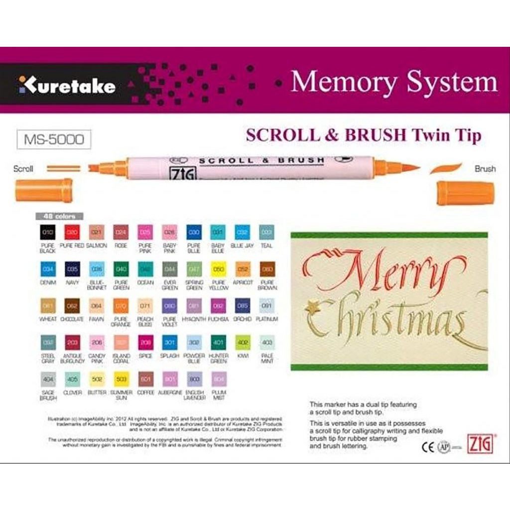 

Zig memory system scroll & brush kuas lukis MS 5000