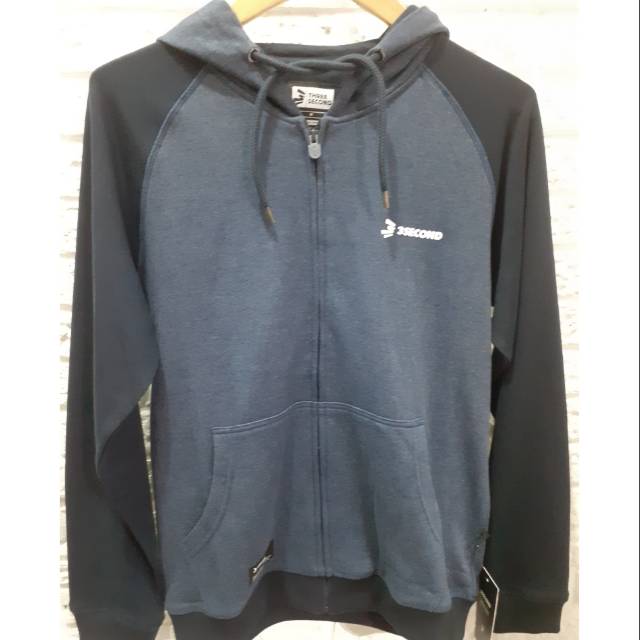 JAKET 3 SECOND PRIA BIRU HITAM 0209