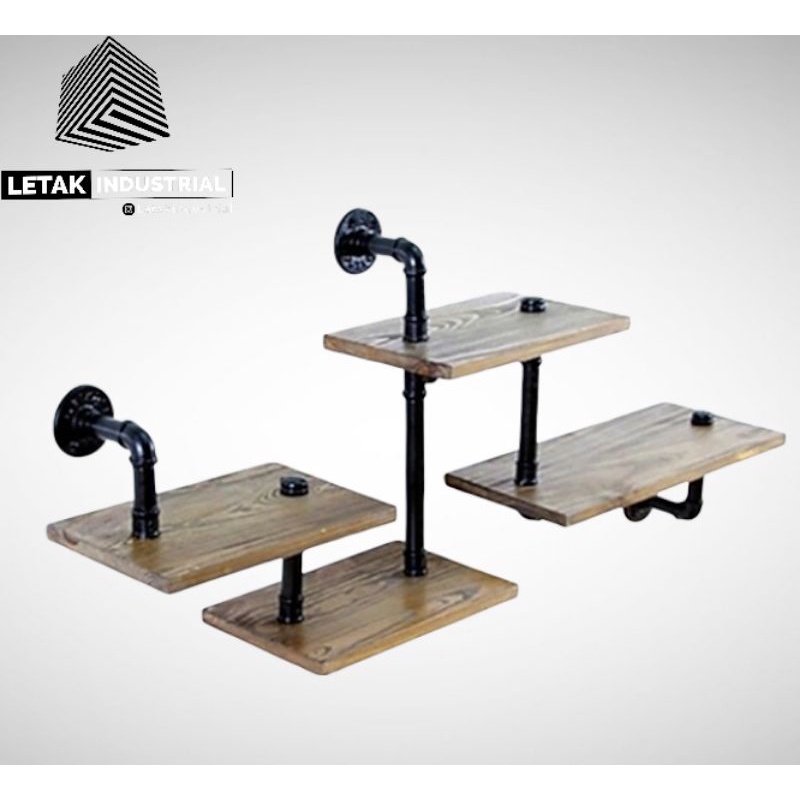 RAK INDUSTRIAL/RAK PAJANGAN/RAK DINDING/RAK DEKORASI/RAK TEMBOK/RAK TEMPEL/RAK MINIMALIS/RAK SIMPLE/