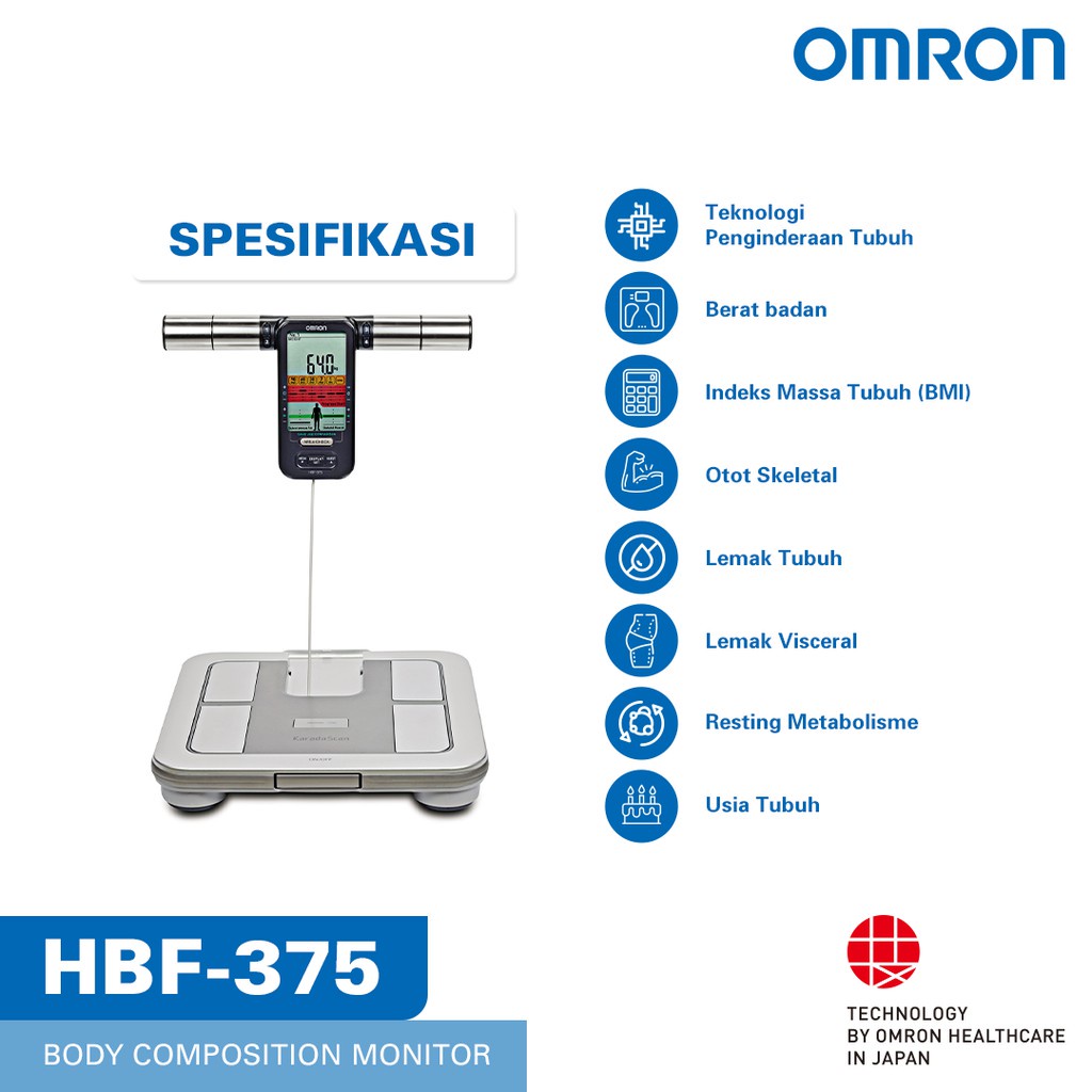 TIMBANGAN OMRON KARADA SCAN HBF 375 / BODY FAT COMPOSITION MONITOR  / TIMBANGAN LEMAK KARADA SCAN OMRON