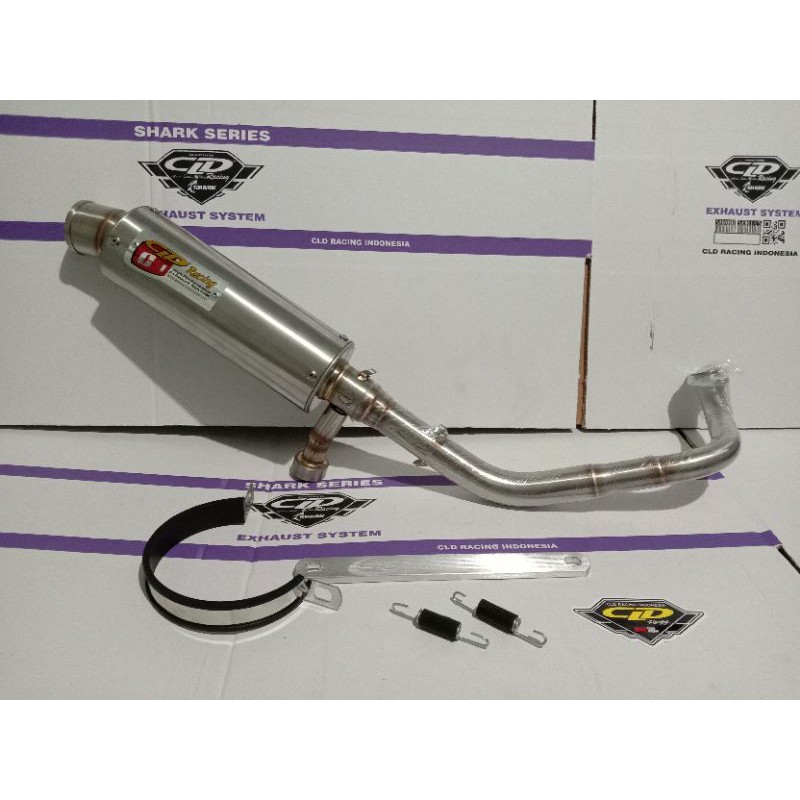 KNALPOT CLD RACING TYPE C1 BULAT & OVAL PIPA SAMPING BEAT/BEAT FI/SCOOPY FI