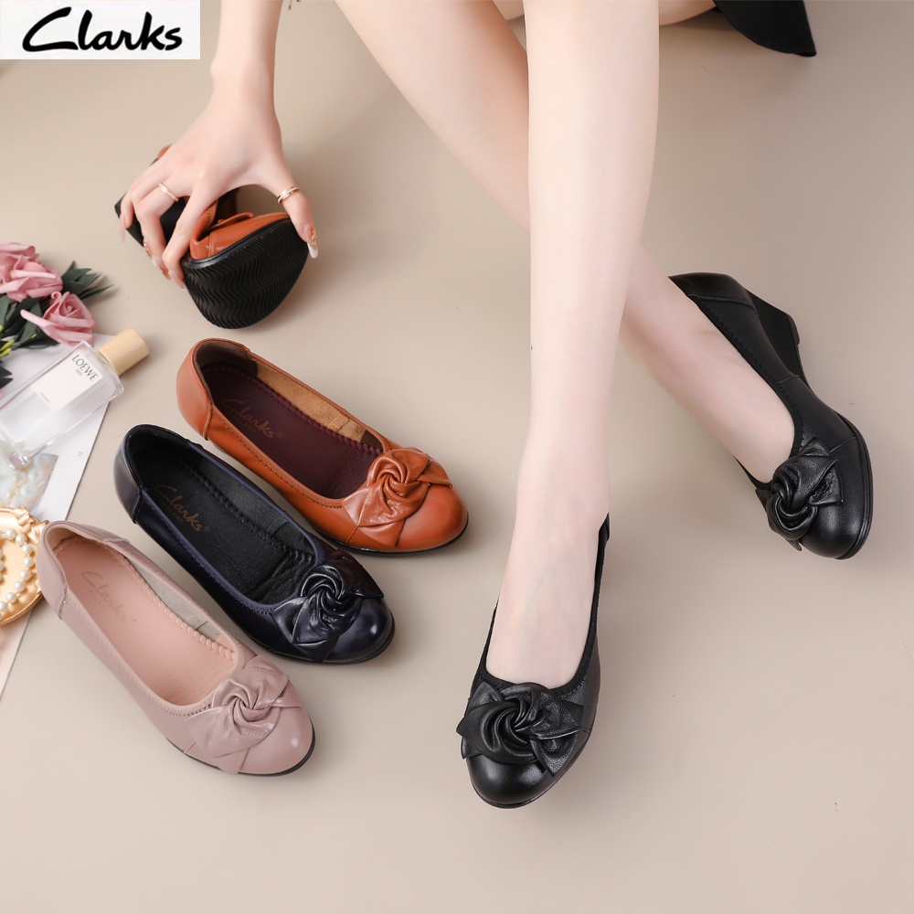 Sepatu Clarks new pita woman  / clarks flat wanita kulit asli /Sepatu Wanita melati