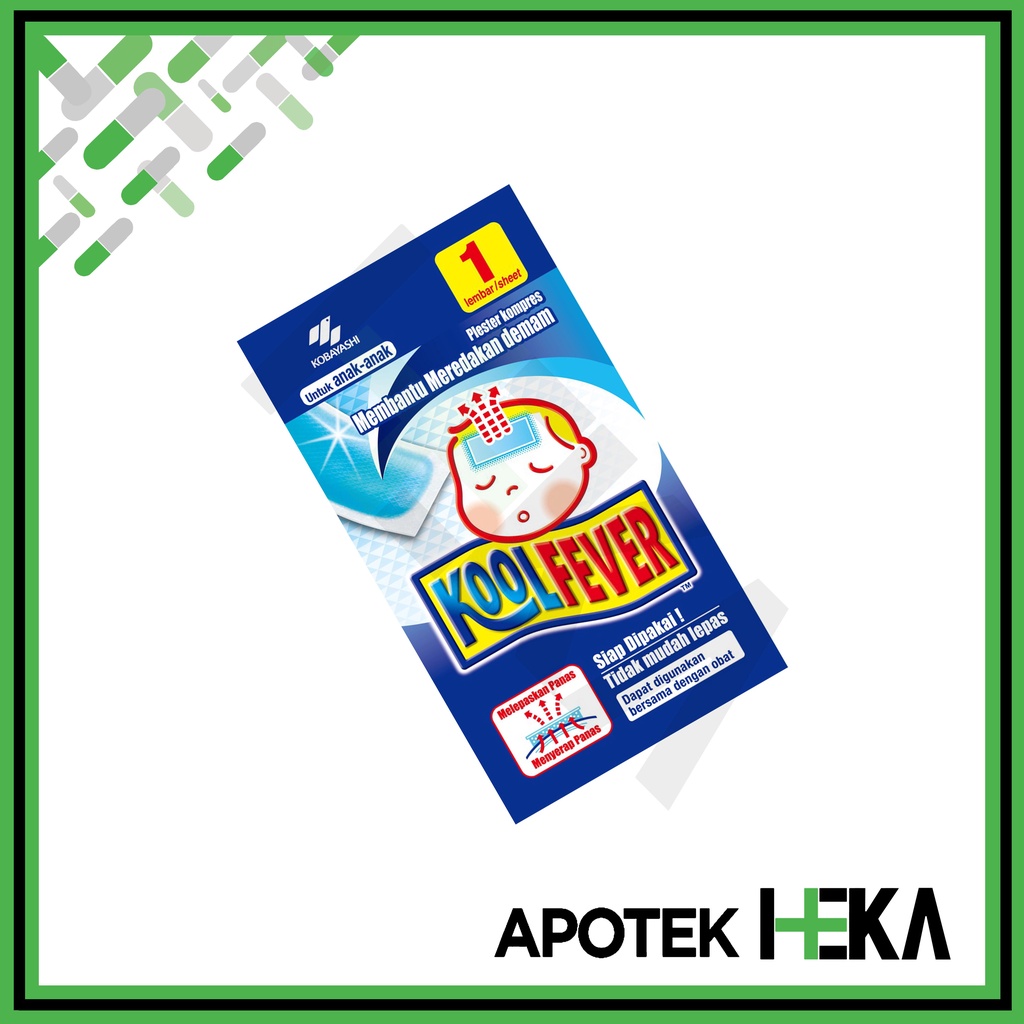 Koolfever Plester Kompres Demam Anak 1 Sachet Biru (SEMARANG)