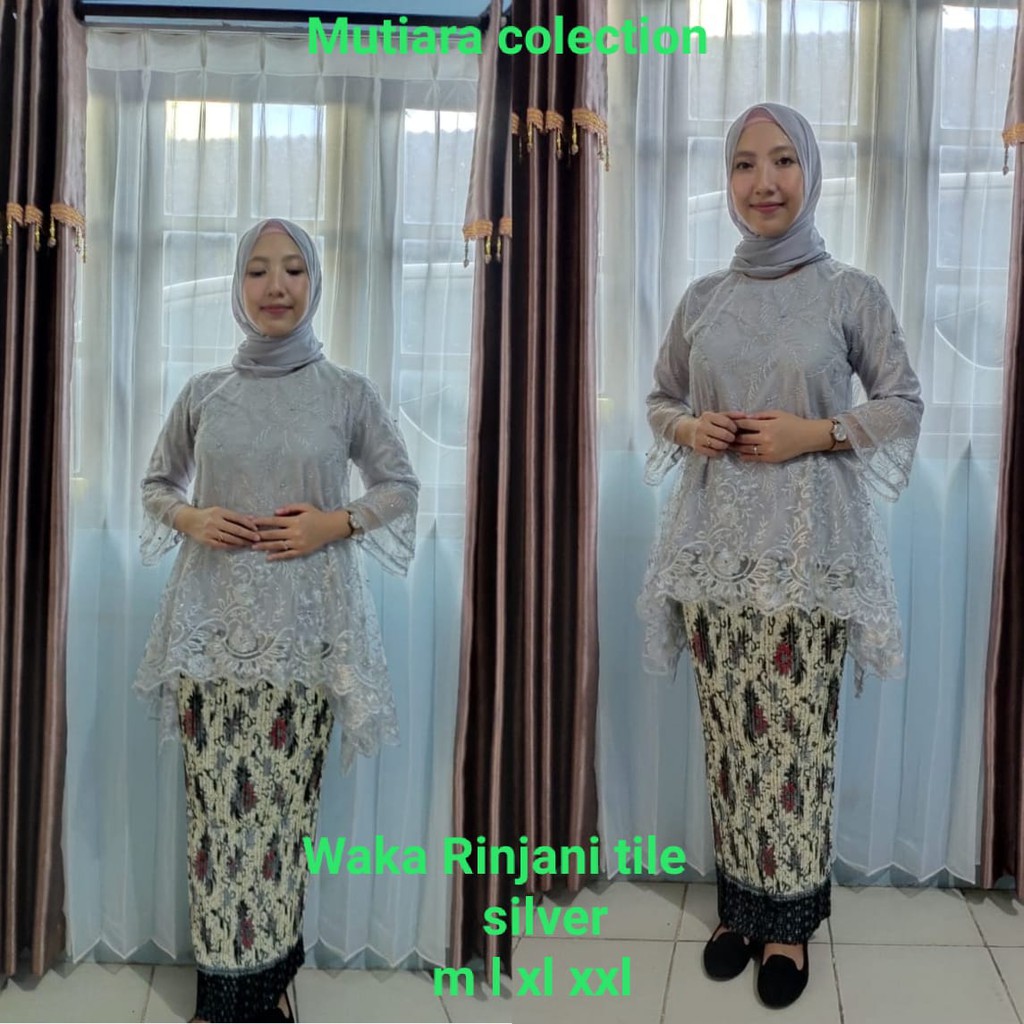 Kebaya Modern Waka Rinjani Tulle Aneka Pilihan Warna