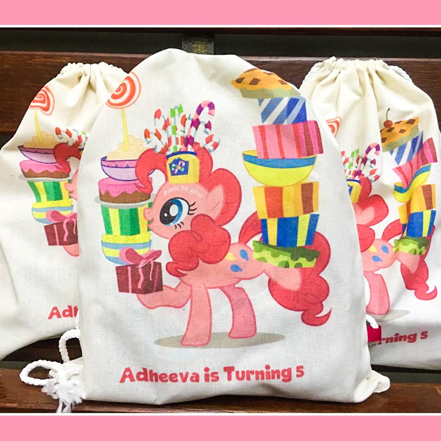 Tas ransel serut belacu / tas ulang tahun desain suka-suka / goodie bag ultah-2