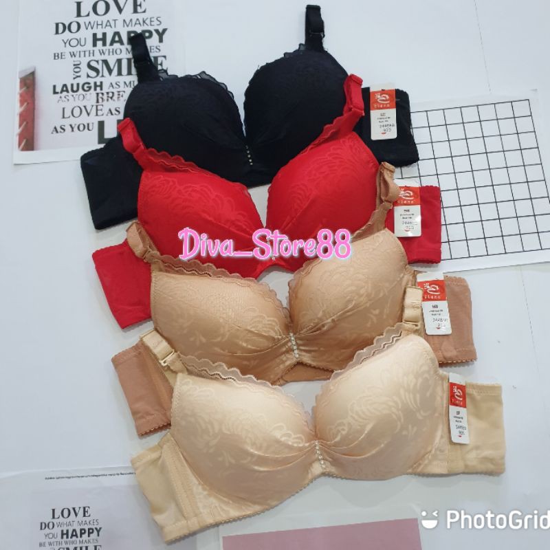 BRA | BH ELENA E24468 ORIGINAL | Busa Semi Tebal Pakai Kawat Cup B Kait 3