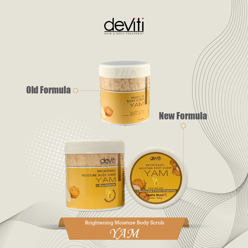 Deviti Moisture Body Scrub YAM 1Kg Mencerahkan dan Melembabkan Kulit